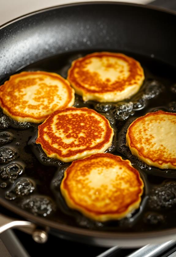 fry pancakes until golden