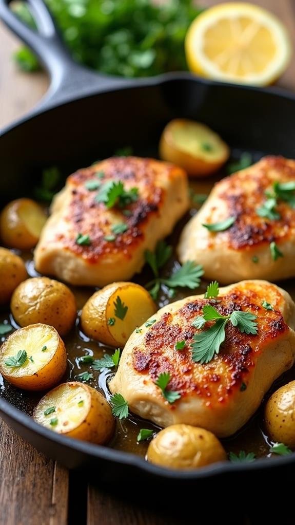 garlic butter chicken skillet