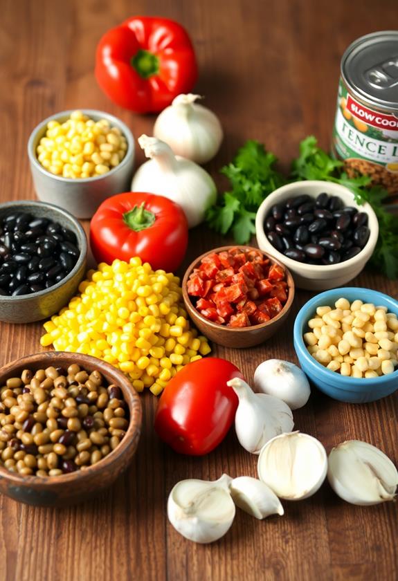 gathering and preparing ingredients