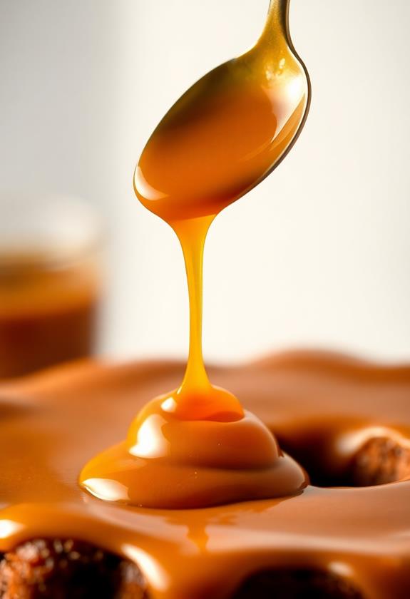 generously drizzle caramel sauce