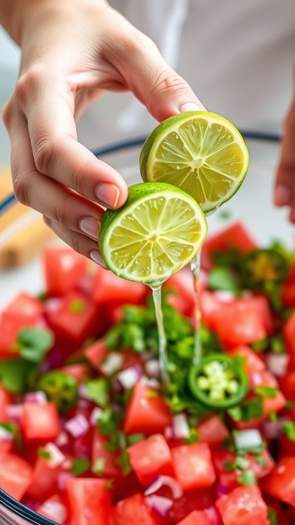 generously squeeze lime juice