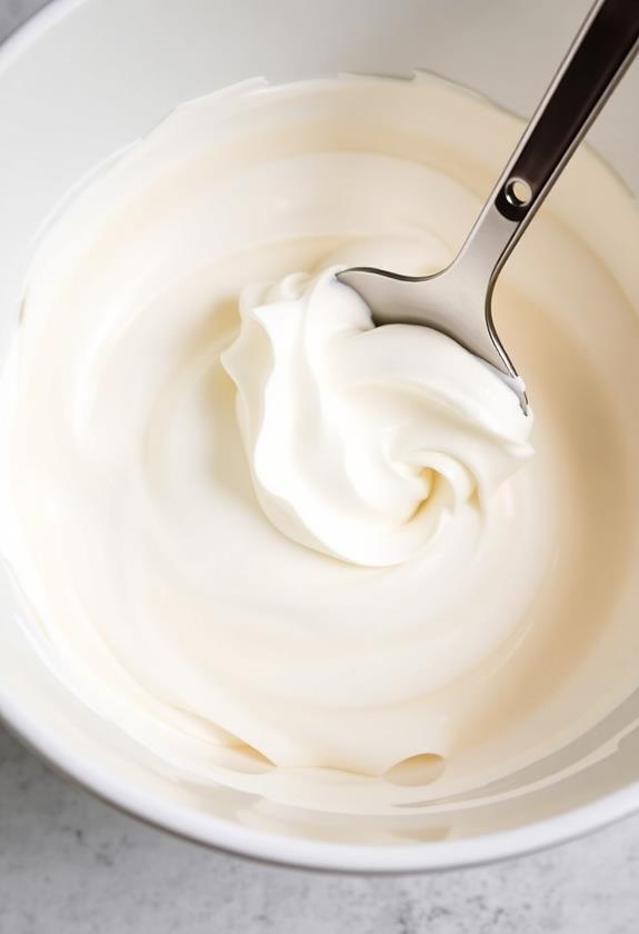 gently fold whipped cream