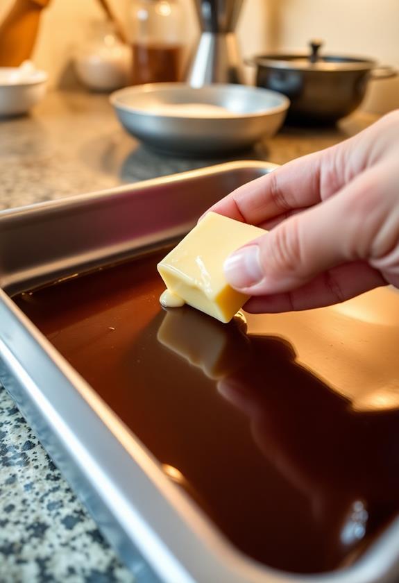 grease square baking pan