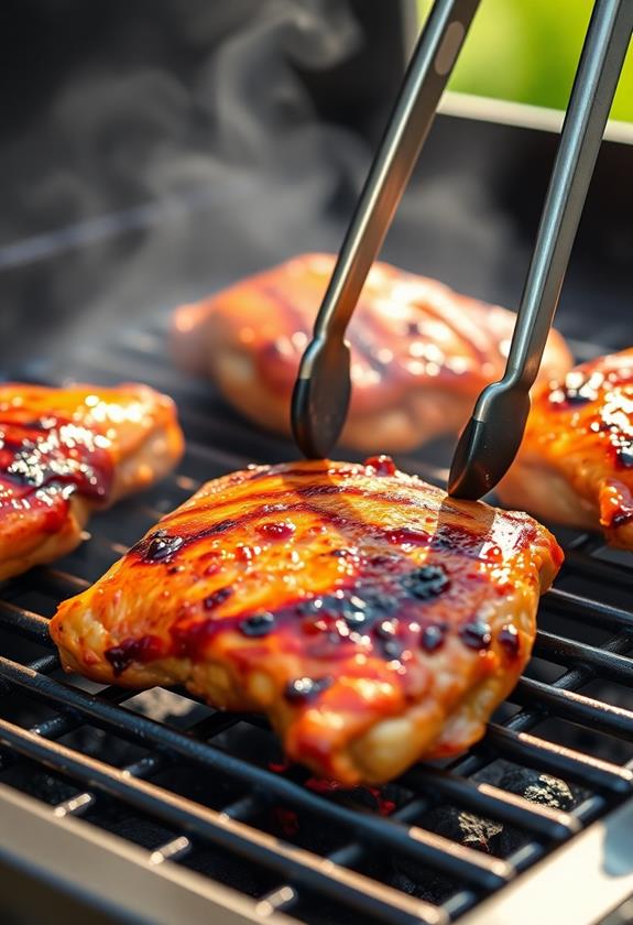 grill chicken turn frequently