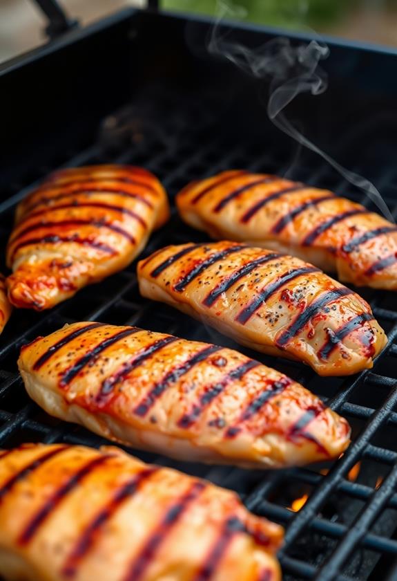 grill chicken until caramelized