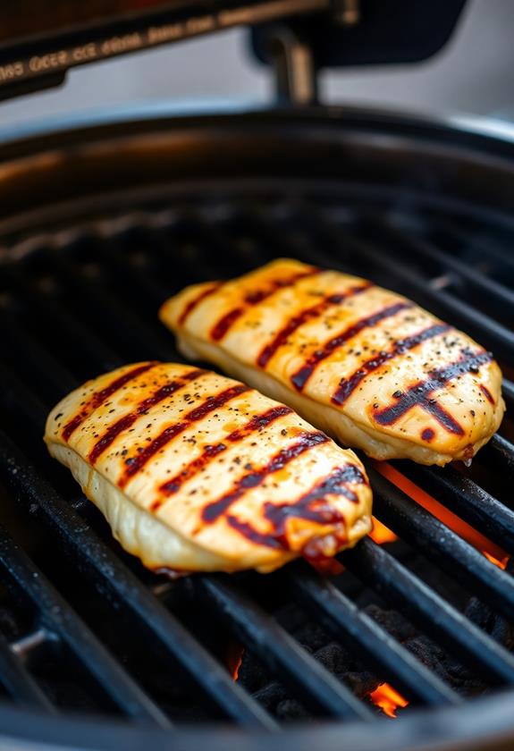 grill chicken until cooked