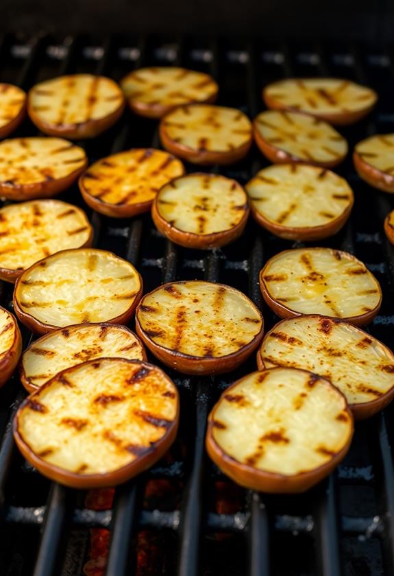 grill potatoes until golden