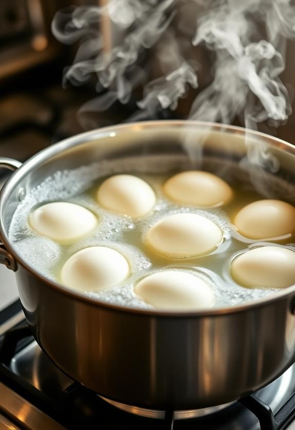 hard cook boiled eggs