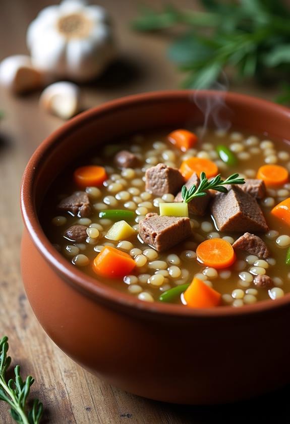 hearty beef barley soup