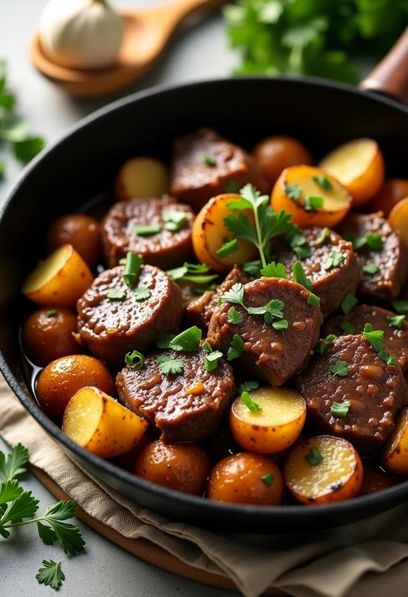 hearty beef potato skillet