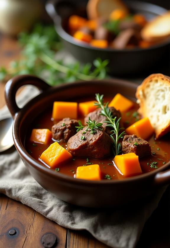 hearty beef pumpkin stew