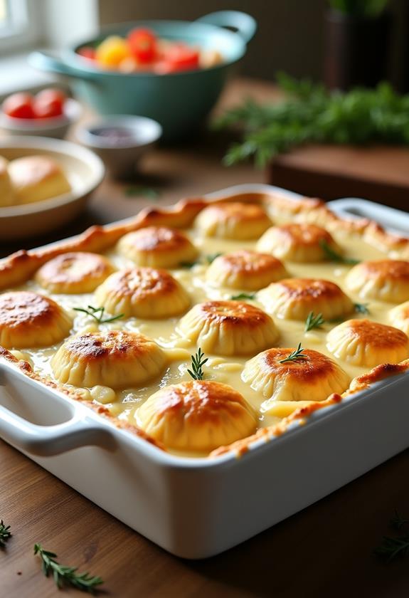 hearty chicken dumpling casserole