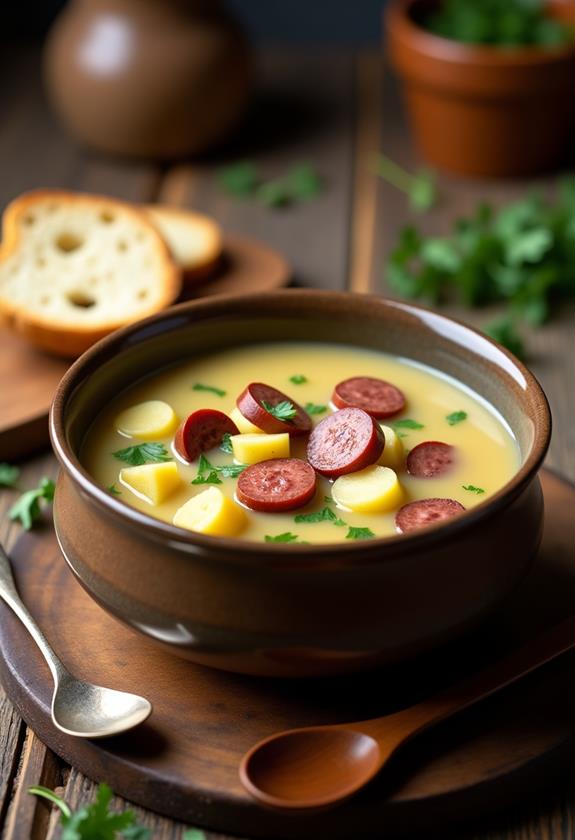 hearty potato kielbasa soup