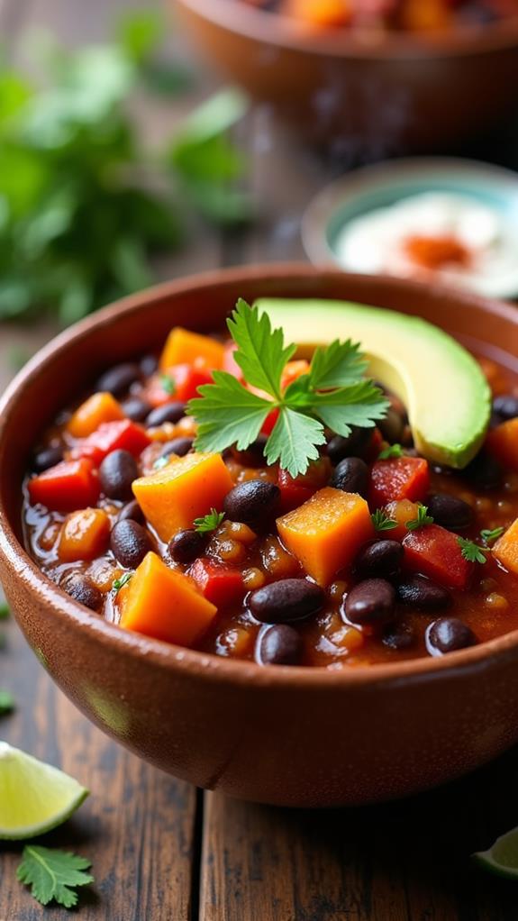 hearty sweet potato chili