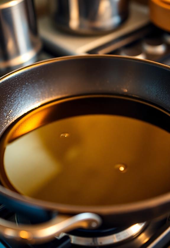 heat oil in pan