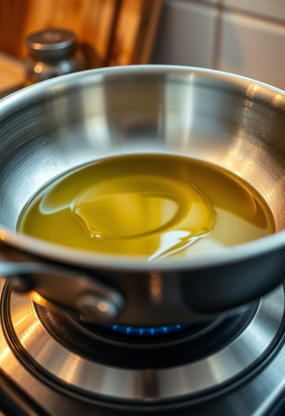 heat olive oil skillet