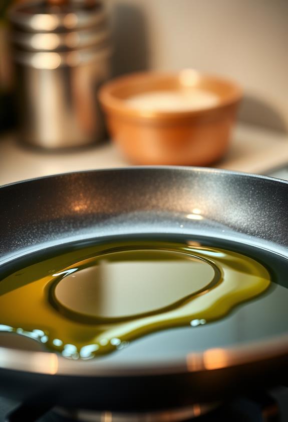 heat olive oil skillet