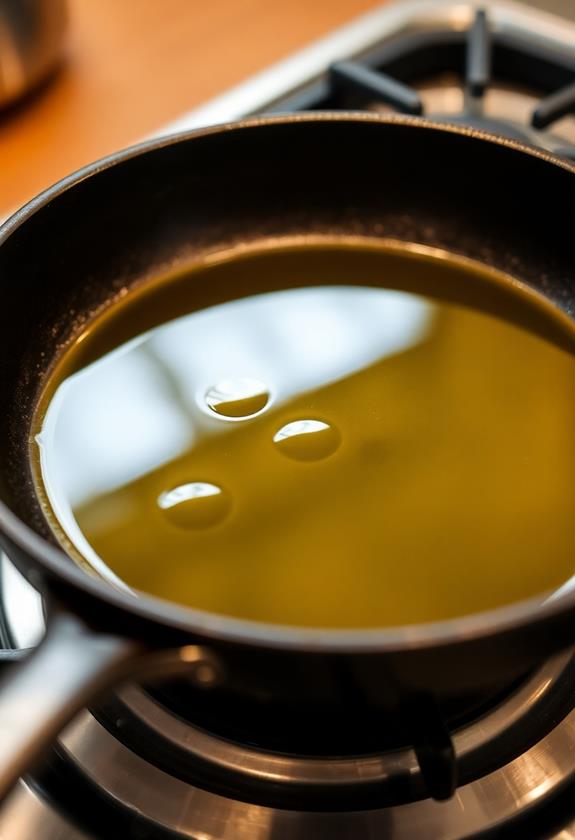 heat olive oil skillet