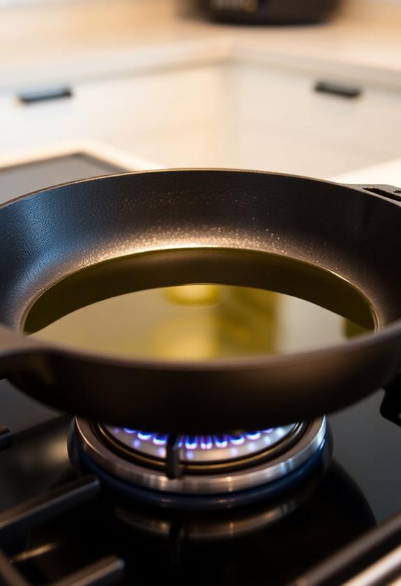 heat olive oil skillet