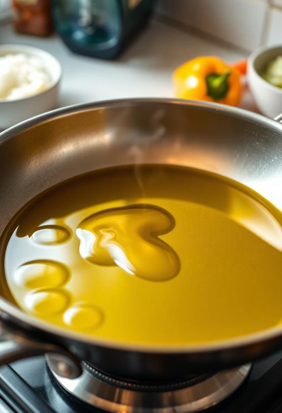 heat olive oil skillet