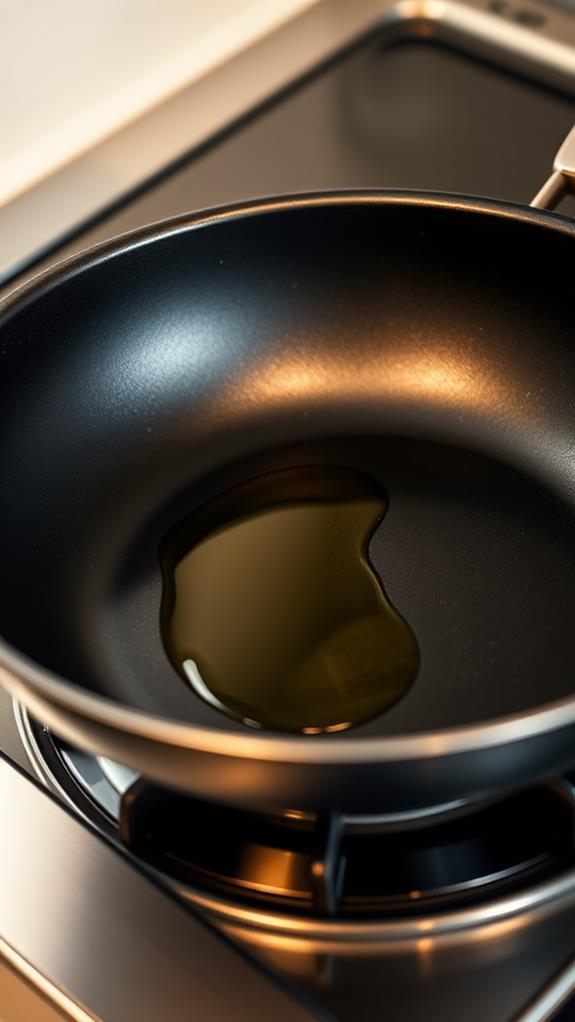 heat olive oil skillet