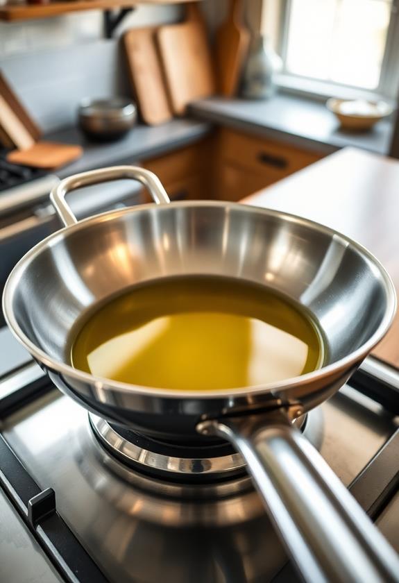 heat olive oil skillet