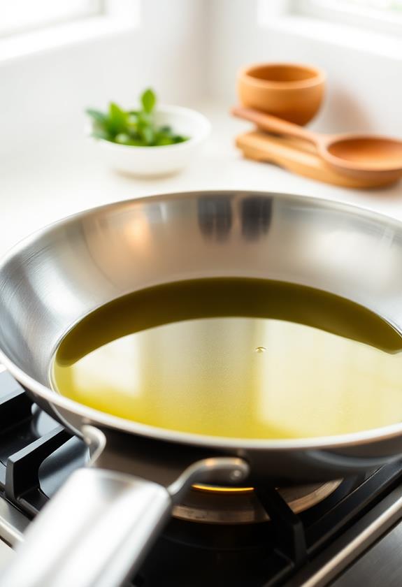 heat olive oil skillet