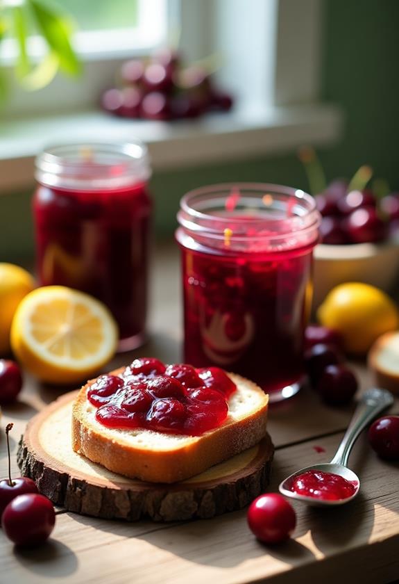 homemade sour cherry jam