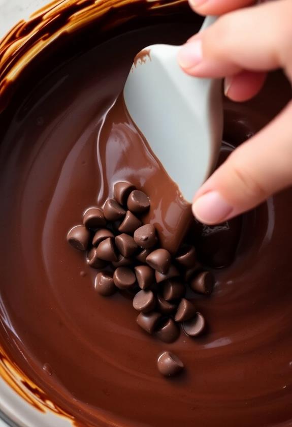 incorporate chocolate chips carefully