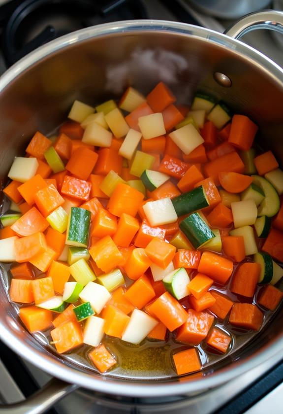 incorporate chopped vegetables