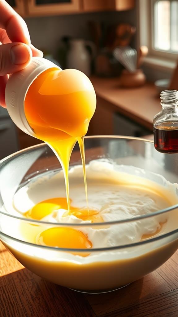 incorporate eggs vanilla extract