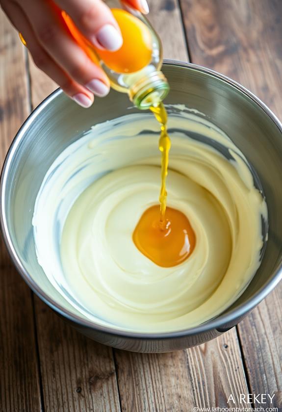 incorporate eggs vanilla extract