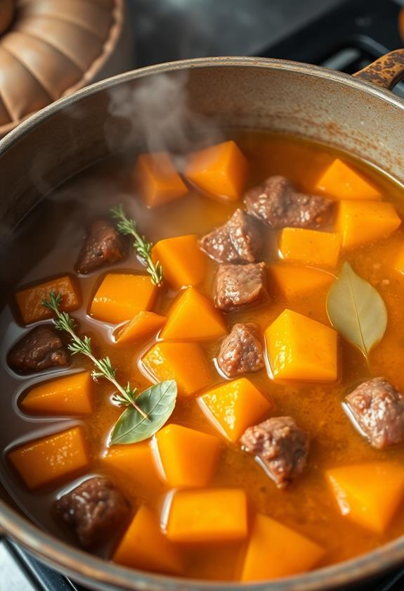 incorporate pumpkin broth mixture