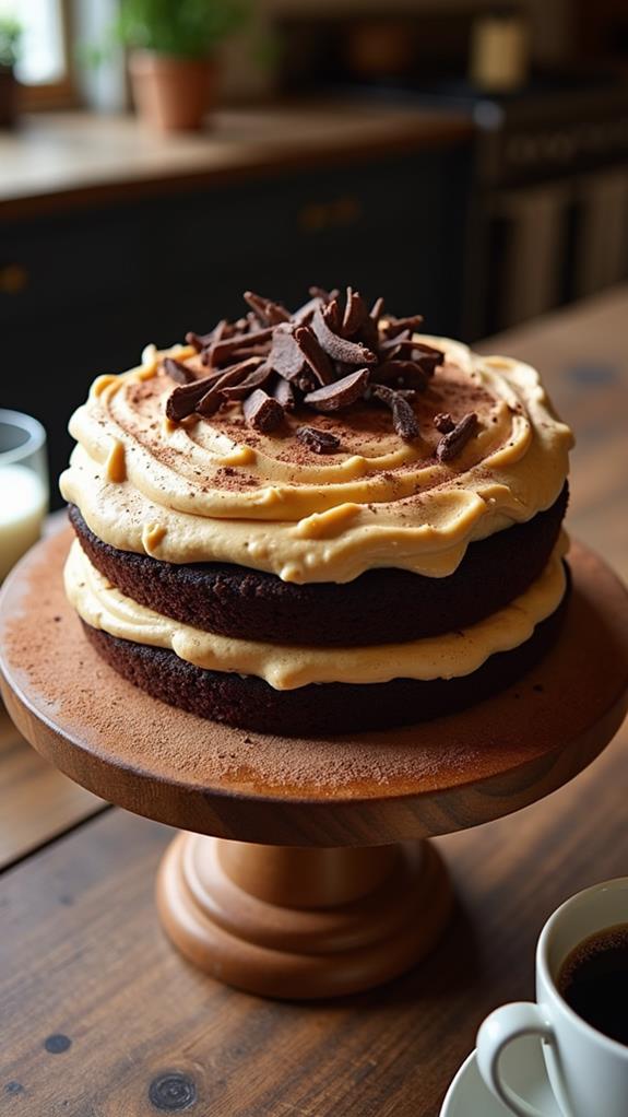 indulgent chocolate peanut butter cake