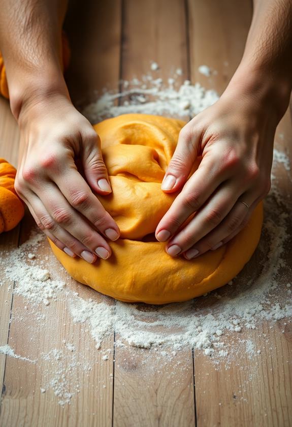 knead dough until smooth