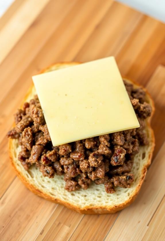 layer beef and cheese