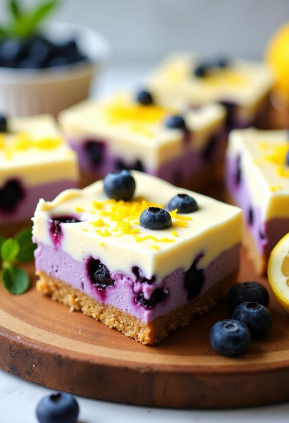 lemon blueberry cheesecake bars