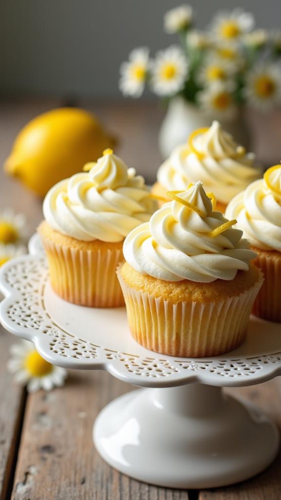 lemon cupcakes vanilla frosting