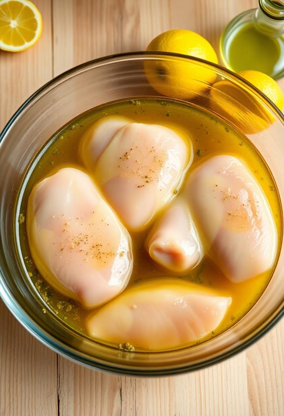 lemon marinated chicken preparation