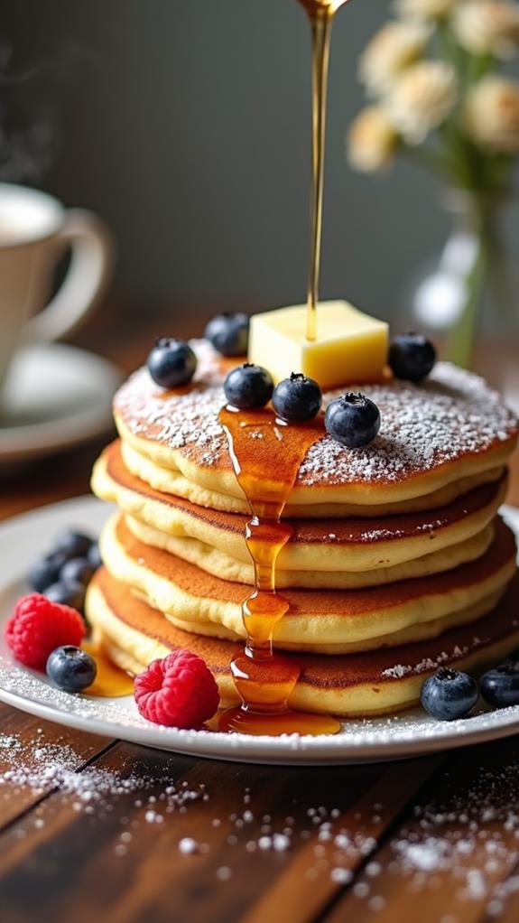 light and airy pancakes