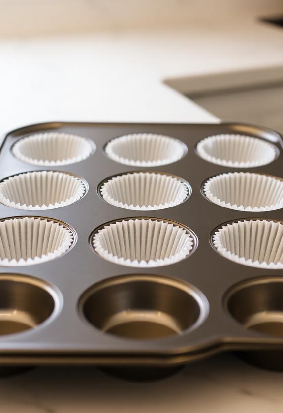 line muffin tin liners