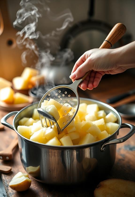 mash potatoes to consistency