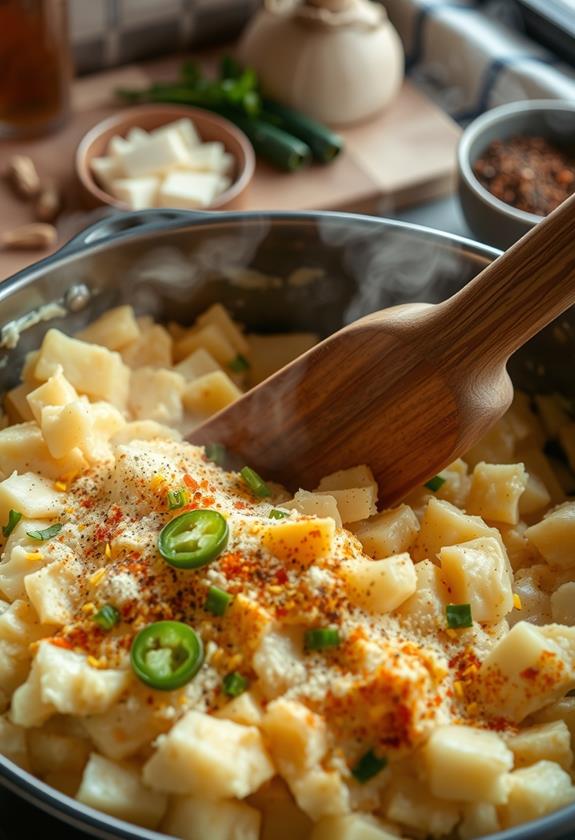 mash potatoes with spices