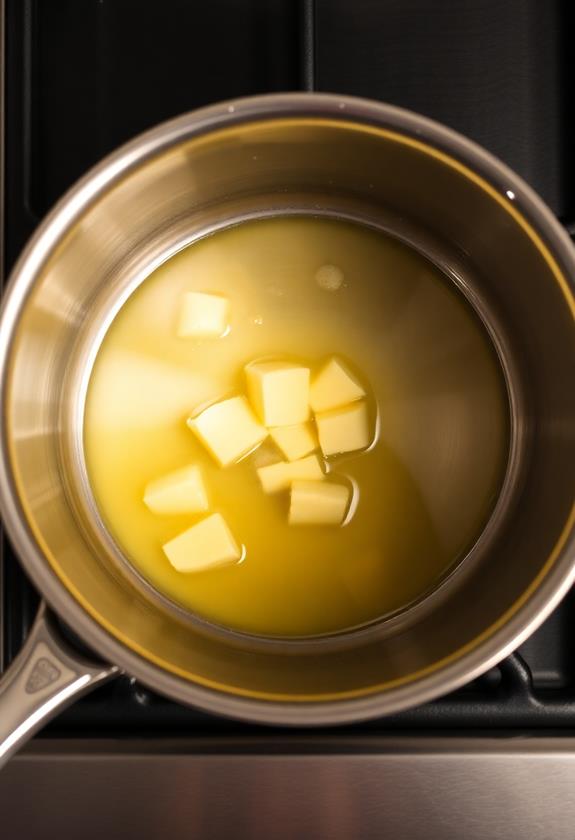 melt butter in pot