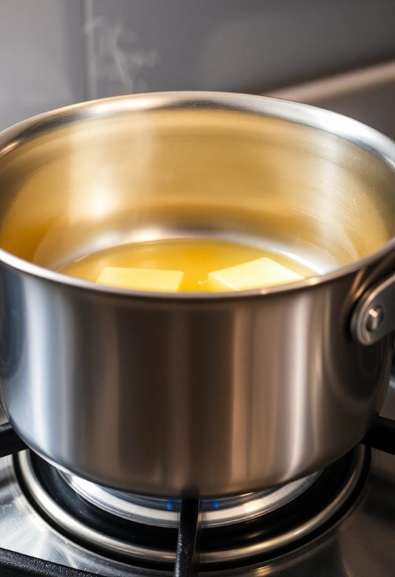 melt butter in pot