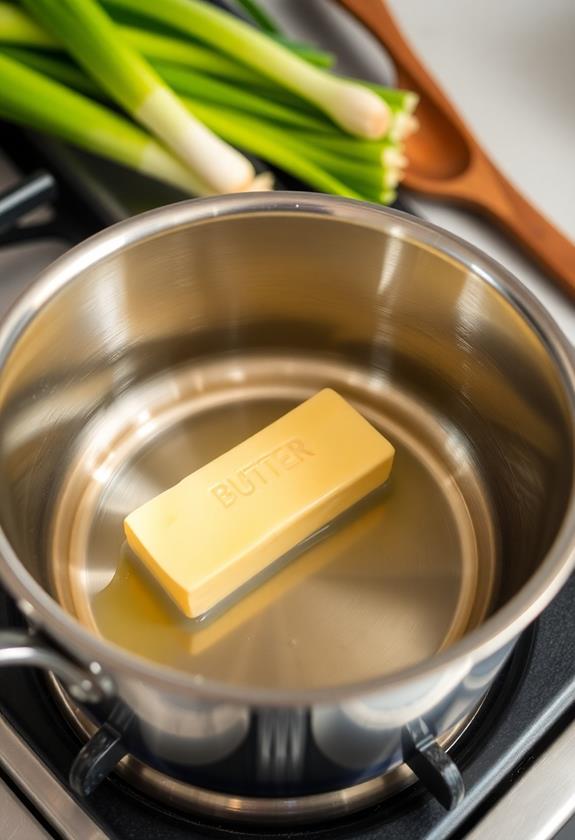 melt butter in pot