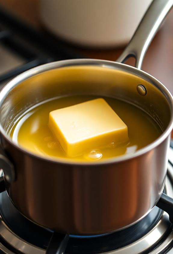 melt butter in saucepan