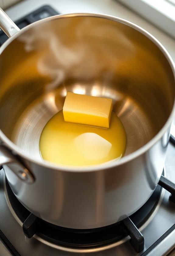 melt butter in saucepan