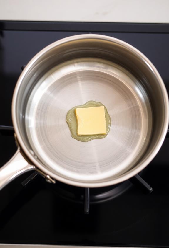 melt butter in saucepan