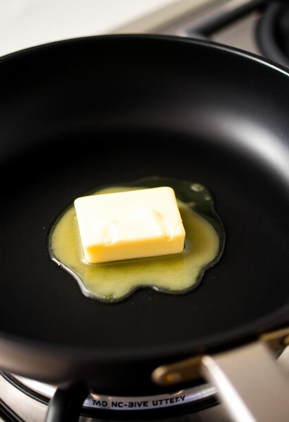 melt butter skillet step